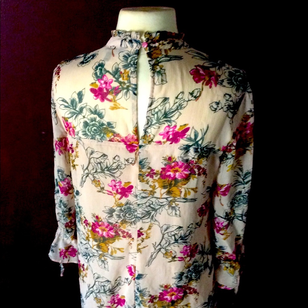 Express high neck flirty floral dress.